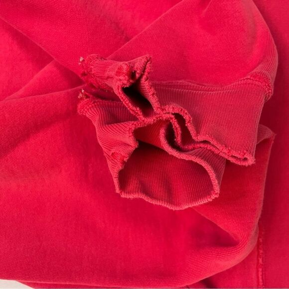 VINTAGE Heart Logo Sweatshirt Women Small Red Distressed 90s - Picture 7 of 15